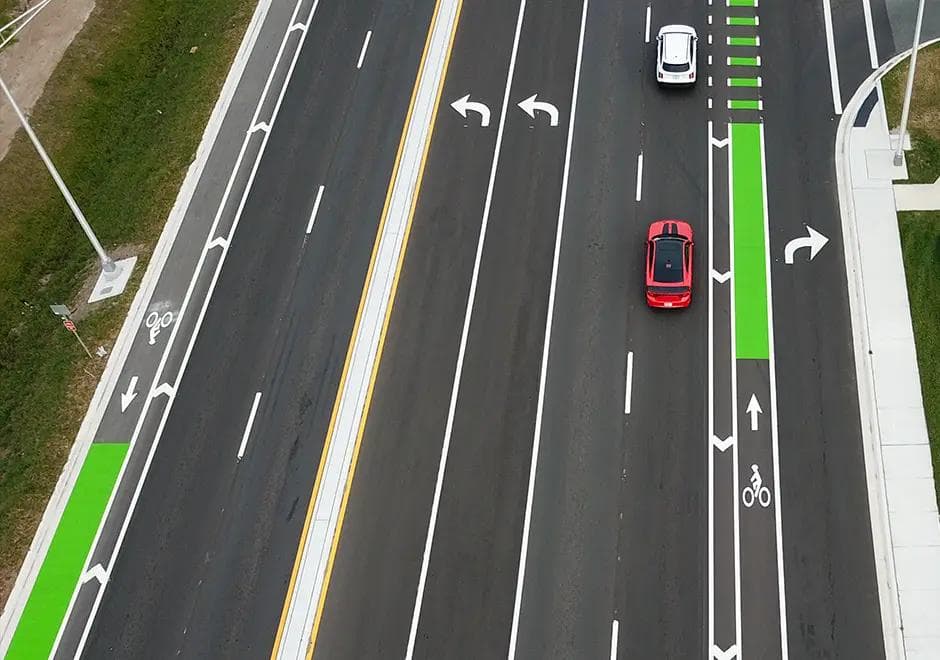 Roadway striping & thermoplastic